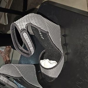 Bamboo platform shoes open toe